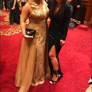 Dark Green Velvet Dress